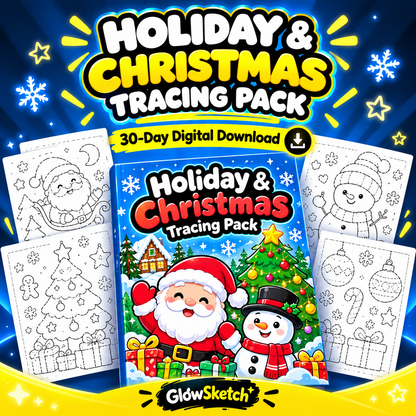 GlowSketch™ Tracing Pack – 30-Page Instant Digital Download